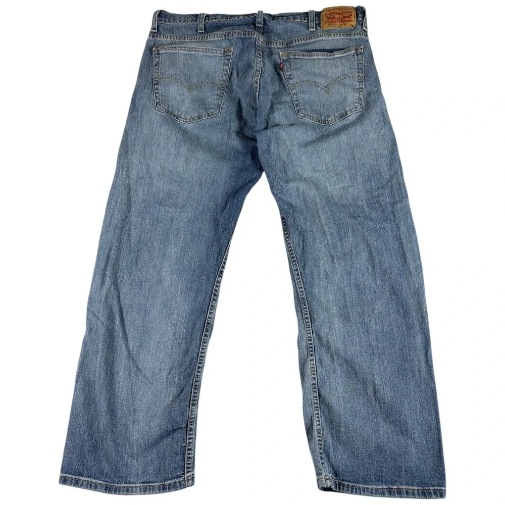 Levis 569 Loose Straight Jeans Men 38x30 Blue Faded Relaxed Y2K Western Workwear